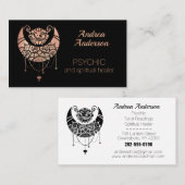 Roos Gouden Halve Maan Spiritueel Visitekaartje (Voorkant / Achterkant)