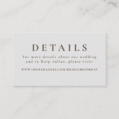 Roos Gouden Hand getrokken Wildbloemen Bruiloft De Informatiekaartje (Voorkant)