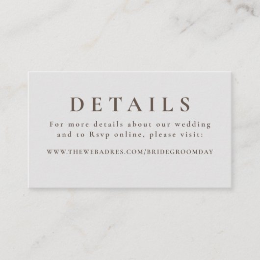 Roos Gouden Hand getrokken Wildbloemen Bruiloft De Informatiekaartje (Voorkant)