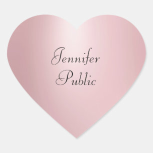 Roos Gouden Hand Script Elegante Sjabloon Modern Hart Sticker