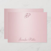 Roos Gouden Hand Script Monogrammed Sjabloon (Voorkant / Achterkant)