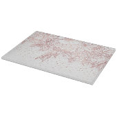 Roos gouden handgetekende florale doodles en confe snijplank (Hoek)