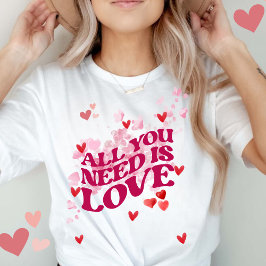 Roos gouden hart liefde Valentijnsdag vrouwen T-shirt