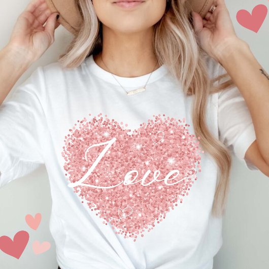 Roos gouden hart liefde Valentijnsdag vrouwen T-shirt