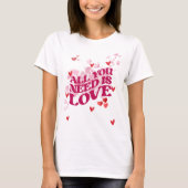 Roos gouden hart liefde Valentijnsdag vrouwen T-shirt (Voorkant)