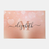 Roos gouden harten deurmat (Voorkant)