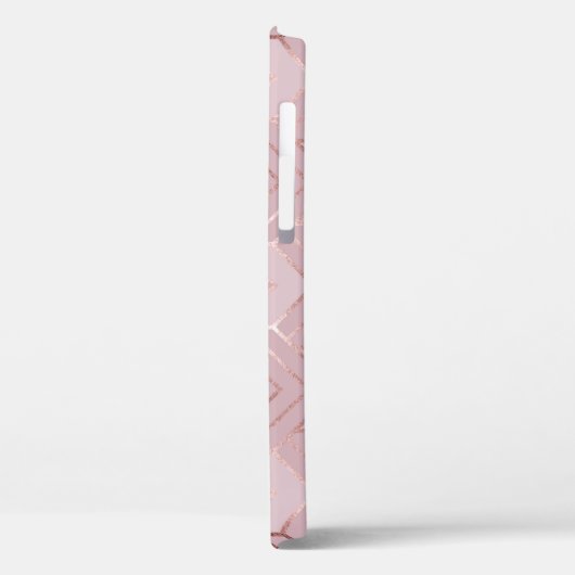 Roos gouden harten glitterpatroon. Case-Mate iPhone case (Achterkant / Links)