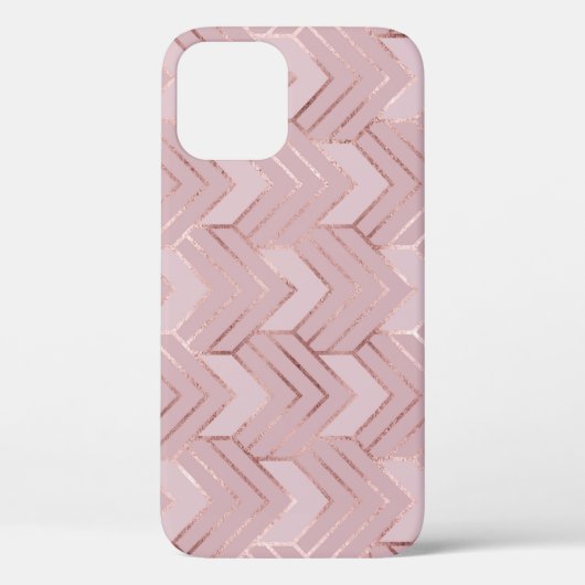 Roos gouden harten glitterpatroon. Case-Mate iPhone case (Achterkant)