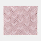 Roos gouden harten glitterpatroon. fleece deken (Voorkant (Horizontaal))