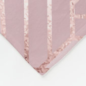 Roos gouden harten glitterpatroon. fleece deken (Hoek)