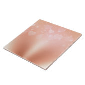 Roos gouden harten tegeltje (Zijkant)