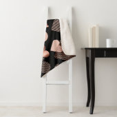 Roos gouden harten,  zwart. sherpa deken (In situ)