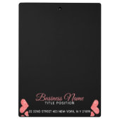 Roos gouden hartritme klembord (Achterkant)