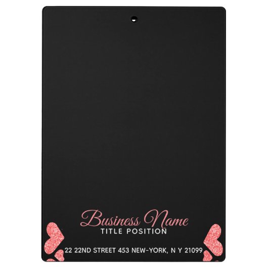 Roos gouden hartritme klembord (Achterkant)