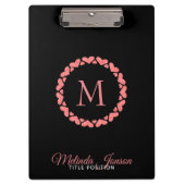 Roos gouden hartritme klembord (Voorkant)