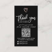 Roos gouden hartslag zwarte logo qr-codevolgorde b visitekaartje (Voorkant)