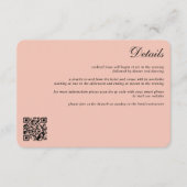 Roos gouden hemelse bruiloft informatiekaartje (Voorkant)