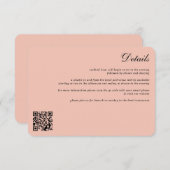 Roos gouden hemelse bruiloft informatiekaartje (Voorkant / Achterkant)