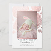 Roos Gouden Herfst Pasgeboren Foto Aankondigingen  (Voorkant)