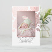 Roos Gouden Herfst Pasgeboren Foto Aankondigingen (Staand voorkant)