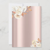 Roos gouden herfstbloemen 50e verjaardag kaart (Achterkant)