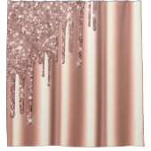 Roos gouden hoek glitter druppels Folie metallic b Douchegordijn (Voorkant)