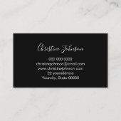 roos gouden honingraat en bij logo op zwart visitekaartje (Achterkant)