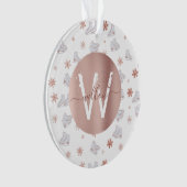 Roos gouden ijs Schaatsen Blush roze schaatsen Mon Ornament (voorkant)