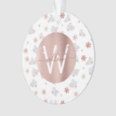 Roos gouden ijs Schaatsen Blush roze schaatsen Mon Ornament (voorkant)
