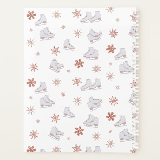 Roos gouden ijs Schaatsen Blush roze schaatsen Mon Planner (Achterkant)