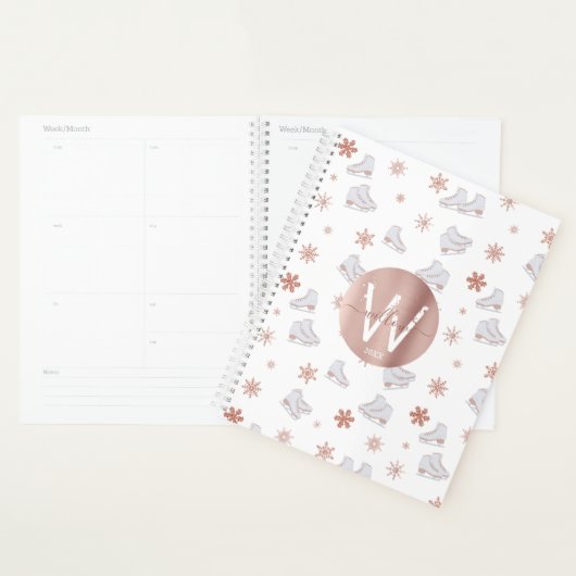 Roos gouden ijs Schaatsen Blush roze schaatsen Mon Planner (Display)