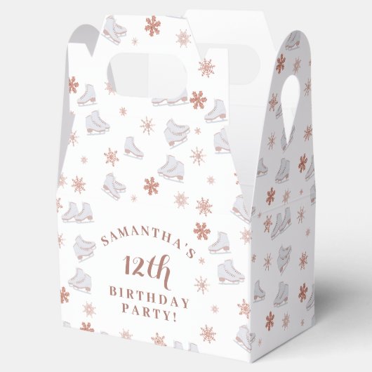 Roos gouden ijs Schaatsen Blush roze schaatsen Ver Bedankdoosjes (Geopend)