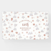 Roos gouden ijs Schaatsen Blush roze schaatsen Ver Spandoek (Horizontaal)