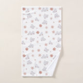 Roos gouden ijspatroon Blush roze schaatspatroon S Bad Handdoek (Handdoek)