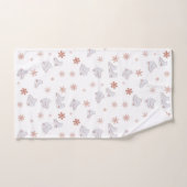 Roos gouden ijspatroon Blush roze schaatspatroon S Bad Handdoek (Handdoek)