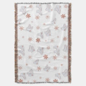 Roos gouden ijspatroon Blush roze schaatspatroon S Deken (Voorkant Verticaal)