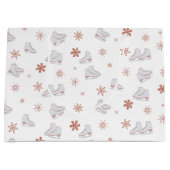 Roos gouden ijspatroon Blush roze schaatspatroon S Groot Cadeauzakje (Voorkant)