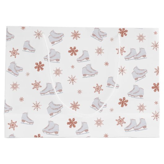 Roos gouden ijspatroon Blush roze schaatspatroon S Groot Cadeauzakje (Achterkant)