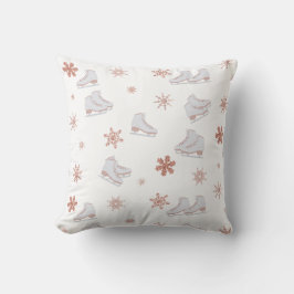 Roos gouden ijspatroon Blush roze schaatspatroon S Kussen