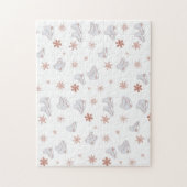 Roos gouden ijspatroon Blush roze schaatspatroon S Legpuzzel (Verticaal)