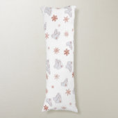 Roos gouden ijspatroon Blush roze schaatspatroon S Lichaamskussen (Voorkant Verticaal)