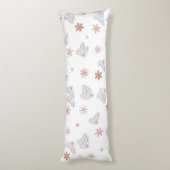 Roos gouden ijspatroon Blush roze schaatspatroon S Lichaamskussen (Achterkant (Verticaal))