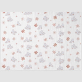 Roos gouden ijspatroon Blush roze schaatspatroon S Tissuepapier