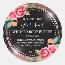 Roos Gouden Inkt Zwart Body Butter Labels
