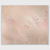 Roos gouden ivoor magere Abstracte gesmolten marme Cadeaupapier (Vlak)