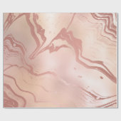 Roos gouden ivoor skinny gesmolten marmeren glaspe cadeaupapier (Vlak)