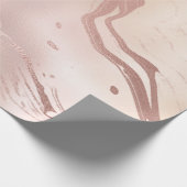 Roos gouden ivoor skinny gesmolten marmeren glaspe cadeaupapier (Hoek)