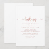 Roos gouden kalligrafie babyQ Baby shower barbecue