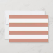 Roos gouden kalligrafie bruiloft receptie Kaart (Achterkant)