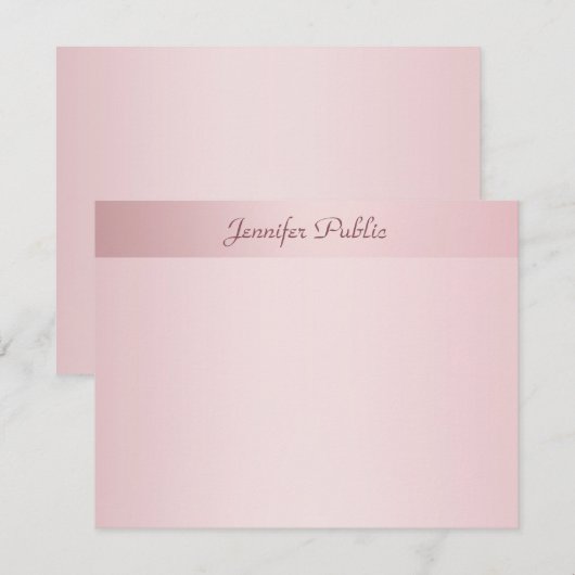 Roos gouden kalligrafie hand script naam Sjabloon (Voorkant / Achterkant)